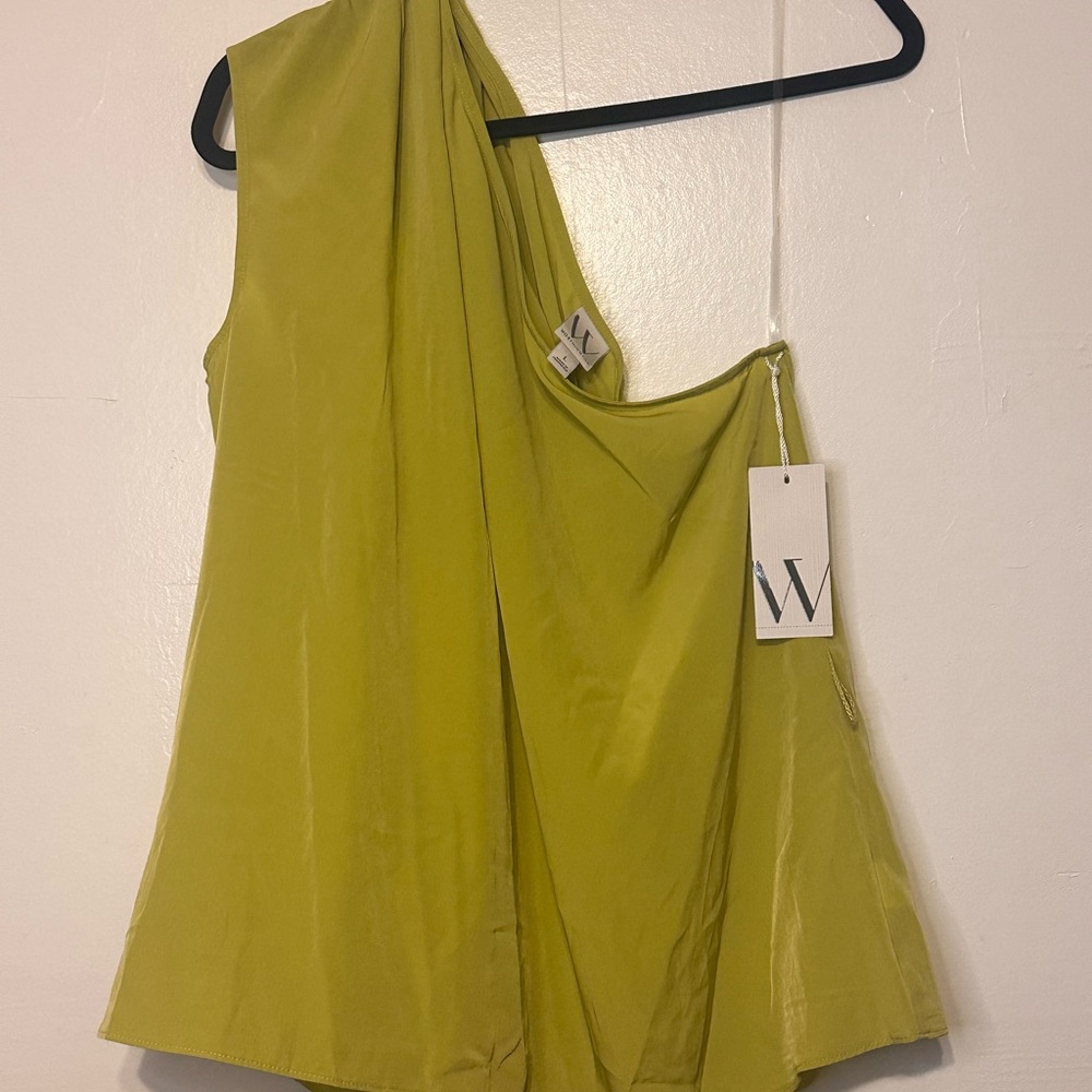 Worthington Chartreuse One-Shoulder